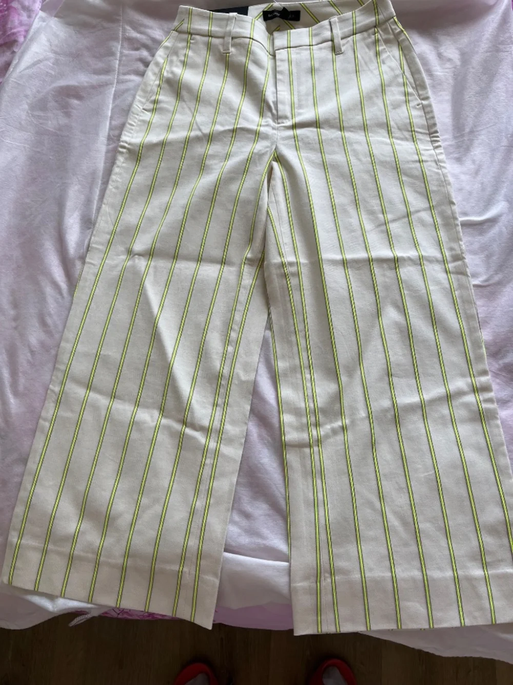 Banana Republic High Rise Wide Leg Crop Pants 0S NWT Striped